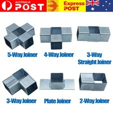 STEEL CONNECTOR JOINER 25mm SQUARE Tube Aviary CAGE DOOR Pipe Post shs rhs Gate