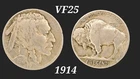 Original VF details 1914 Philadelphia Buffalo 5C nickel