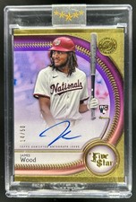 2025 Topps Five Star James Wood Auto Autograph Purple Rookie RC #/50 Nationals