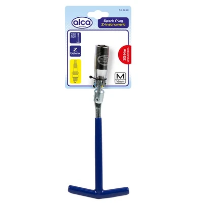 alca® Zündkerzenschlüssel 16 mm mit T-Griff Z-Gelenk Universal Zündkerzenentfern