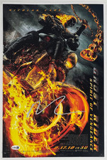 Nicolas Cage "Ghost Rider" Signed Autograph 12x18 Movie Poster Photo JSA COA