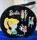 Vintage Barbie Round Black Carrying Case 1962 Mattel Ponytail Era