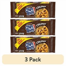 3 pack CHIPS AHOY Chunky Fudgy Chocolate Chip Cookies, Family Size, 18 oz