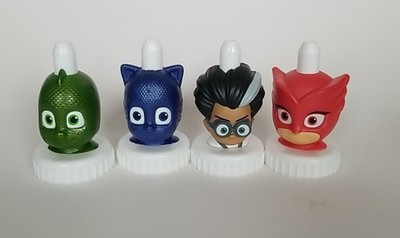 Good 2 Grow Juice Topper Lot of 4 Pj Masks Gekko Catboy Romeo Owlette Set