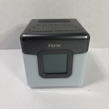 iHome iBT28 Bluetooth Color Changing Alarm Clock Speaker Cube Tested No Cord