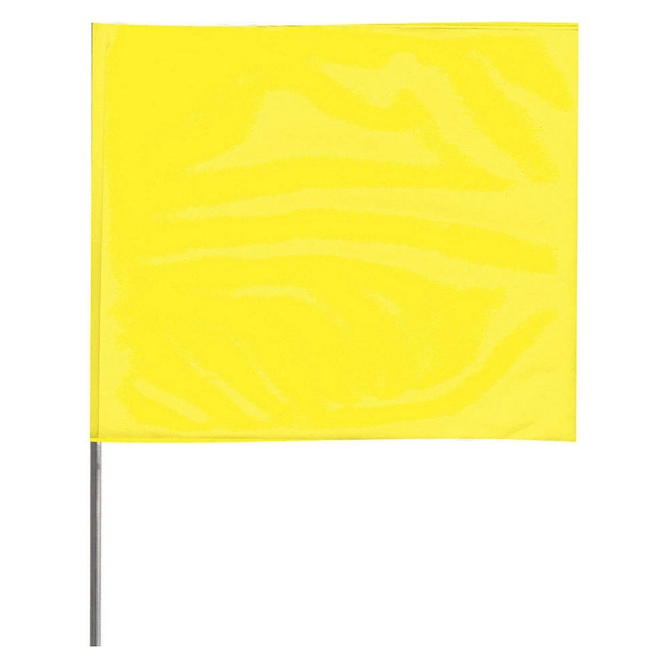GRAINGER APPROVED 2330YG-200 Marking Flag, 30", Glo Yellow,PVC,PK100 3JVF4