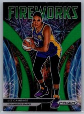 2022 Panini Prizm WNBA LIZ CAMBAGE Green Prizm Fireworks #3 Sparks