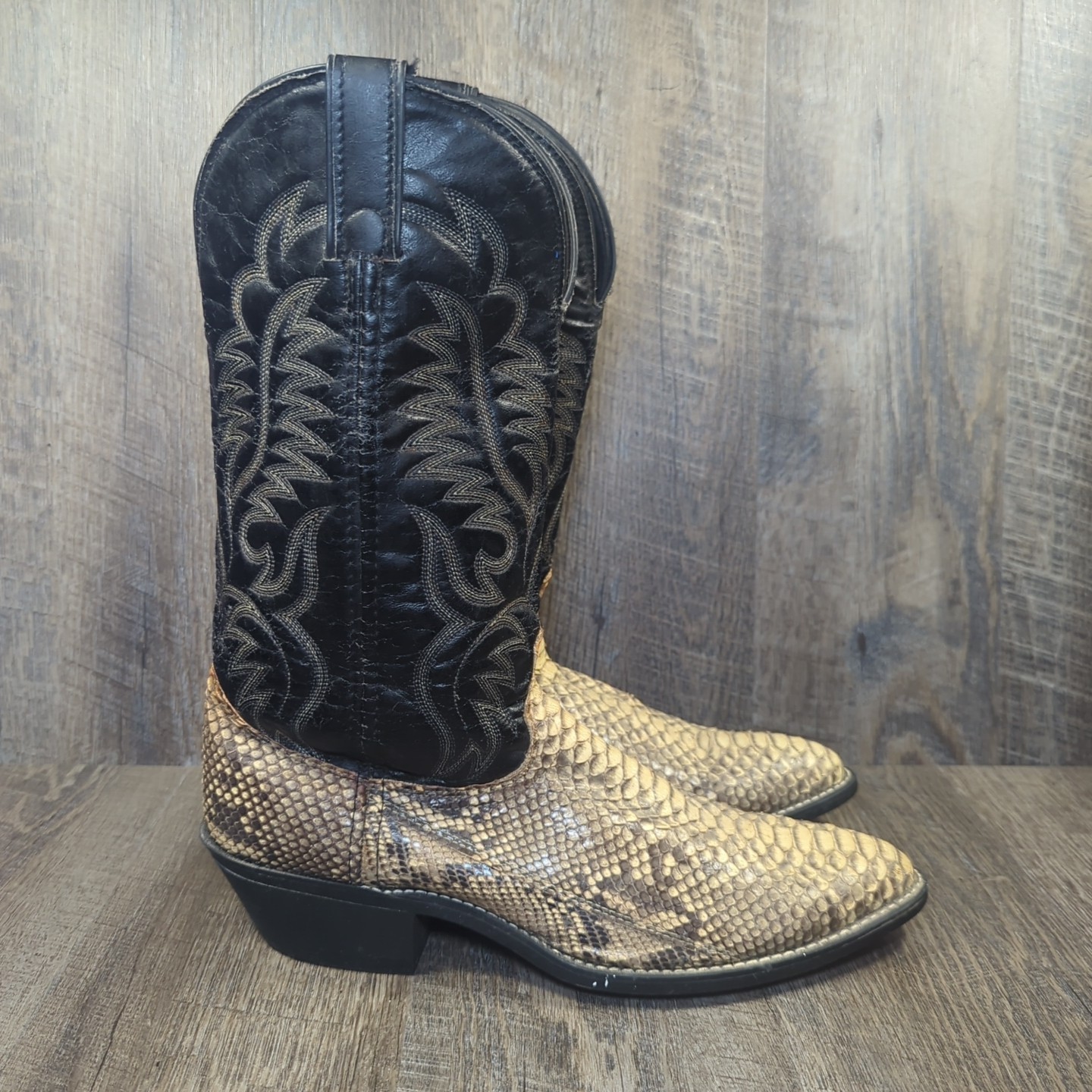 Vintage Laredo Python Snakeskin Leather Western C… - image 2