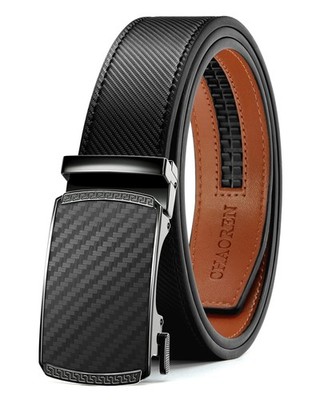 CHAOREN Mens Belt Leather Ratchet Belt - Customizable Fit, Effortless Style (...
