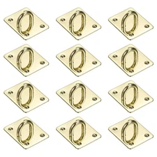 12pcs Phone Ring Holder 0.8" Adhesive Square Cell Phone Ring Finger Grip, Gold