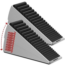 2 Pack Heavy Duty Door Stopper, Adjustable Spring Large Stopper, 3 Inches Hig...