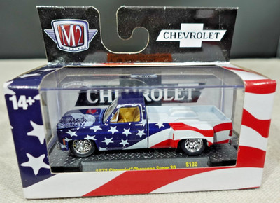 M2 Machines 1973 Chevrolet Cheyenne Super 30 Patriotic 1/64