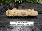 Old Rare Vintage Antique Civil War Relic Confederate Pocket Knife Appomattox VA