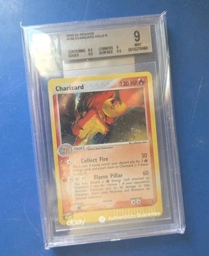 BGS 9 Pokémon TCG Charizard Dragon 100/97 EX Holo Card 2003