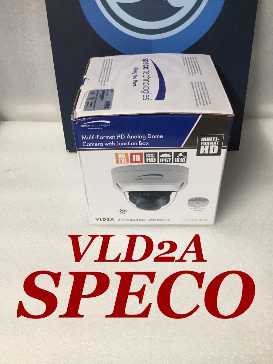 SPECO VLD2A Security Color Camera W/2MP HD-TVI/AHD/CVI