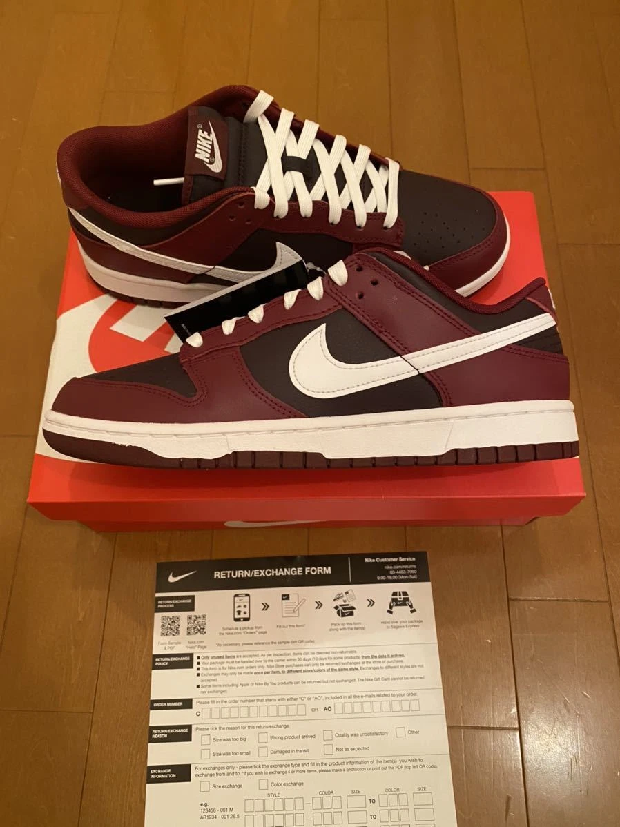 NIKE DUNK low retro Dark Beetroot White Dark Beetroot Burgundish US9.5 27.5cm