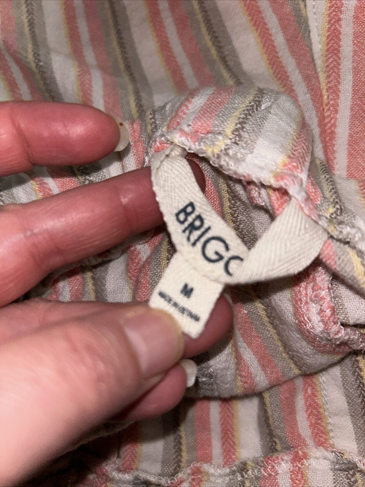 Briggs Medium Drawstring Stretch Striped Multicol… - image 2