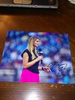 Laura Rutledge ESPN SEC Nation NCAA Football Announcer Signed 8x10 Sexy