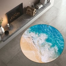 3D Beach Blue Ocean O11779 Game Rug Mat Elegant Photo Carpet Mat Fay