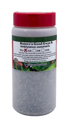NaturesGoodGuys 25,000 Amblyseius Cucumeris Predatory Spider Mite Control