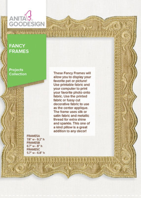Anita Goodesign Fancy Frames Embroidery Machine Design CD NEW