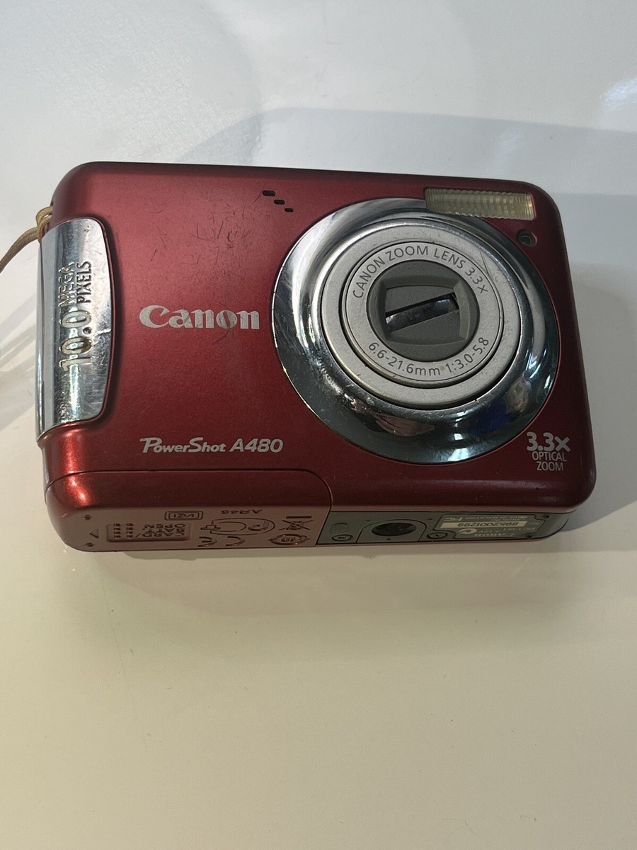 Canon PowerShot A480 10.0MP Digital Camera - Red (Read-Lens Canon PowerShot A480 10.0MP Digital Camera - Red (Read-Lens