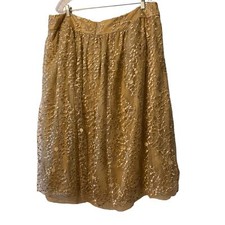 Peggy Jennings gold sparkle couture 3 layer skirt