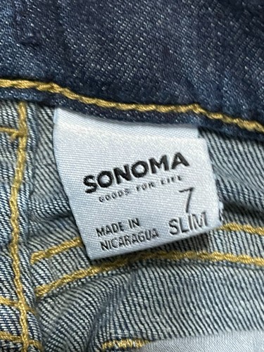 Sonoma Jeans, Boy's Size 7, Blue, Denim, Slim, Pockets - Picture 6 of 8