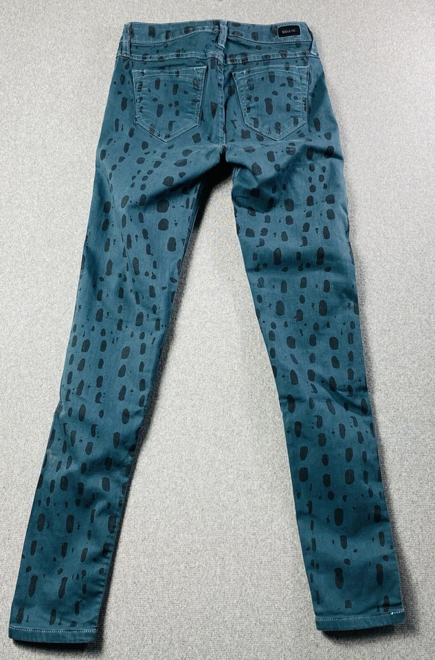 Bleu Lab Women 23 Jeans Skinny Straight Leg REVERSIBLE Blue/gray Stretch - Image 2 of 4