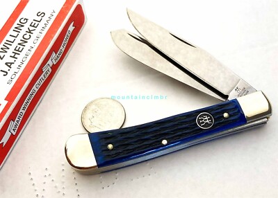 ZWILLING J.A. HENCKELS Solingen Germany RARE Trapper 4.1 Blue Bone Knife HK5BP