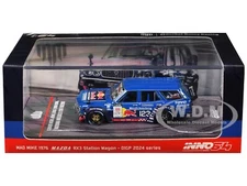 1976 MAZDA RX3 WAGON RHD #11 MAD MIKE "D1GP" 2024 1/64 BY INNO IN64-RX3P-D1GP24