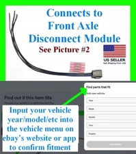 fits Ram Dodge Front Axle Disconnect Module Connector Plug Wiring Harness Repair