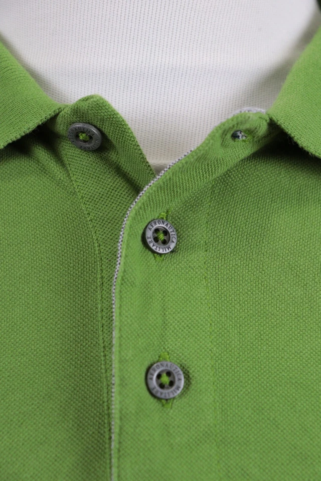 Polo de rugby de manga larga verde Aeronautica Militare talla XL Foto 4 de 4