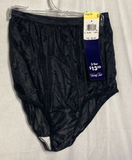 Vntg.Vanity Fair Panty Full Coverage Nylon Sheer Brief Women's 15012 Black 6