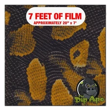 Hydrographic film Mustard Boa hydro dipping 7' x 20" hydro dip