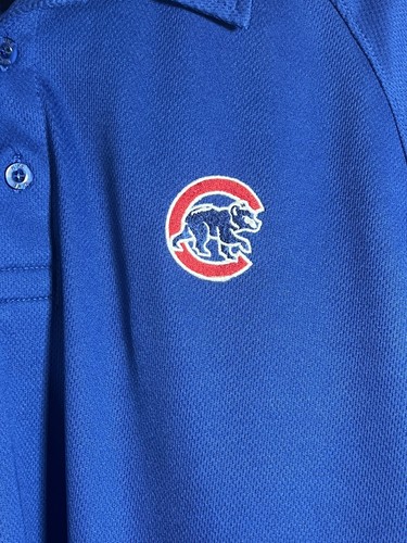Polo Nike Team Chicago Cubs mercancía genuina Nike Fit seco para hombre azul grande - Imagen 3 de 7