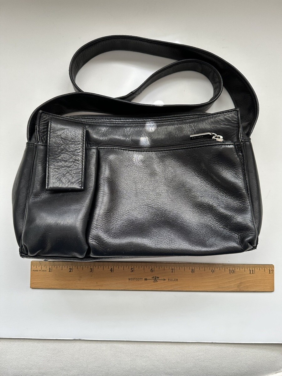 PERLINA NEW YORK 本革　ブラックxゴールド　ミニリュック Vintage Perlina New York Soft Black Leather Backpack | eBay