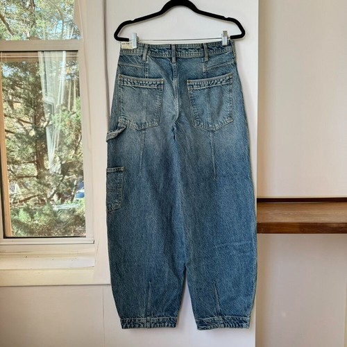 NWT Free People We The Free Loren Barrel Jeans Denim Wide Leg Pants Dark Blue 27 - Bild 4 von 4