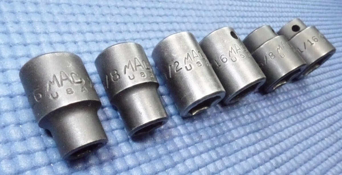 Mac 6点セット MAC TOOLS USA XP Series 6 piece set IMPACT SOCKETS 3/8