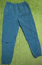 Vintage Adidas Track Pant Green Nylon Vented Windbreaker 3 Stripe 90s Size Large