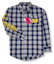 Michigan Wolverines / NCAA / FOCO Flannel Shirt - NWT Mens  XL Multi - #45361-K7