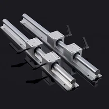 2xSBR16 1000mm Linear Silde Rail Guide Shaft 4xSBR16UU Support Bearing Blocks
