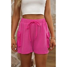 Drawstring High Waist Shorts