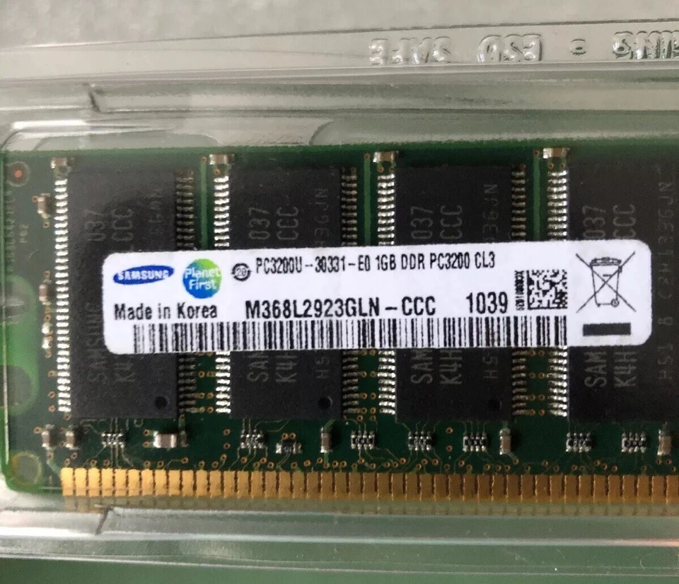 1GB SAMSUNG PC2-3200 DDR2 400mHz RAM 240pin DIMMS CL333 - Image 3 of 3