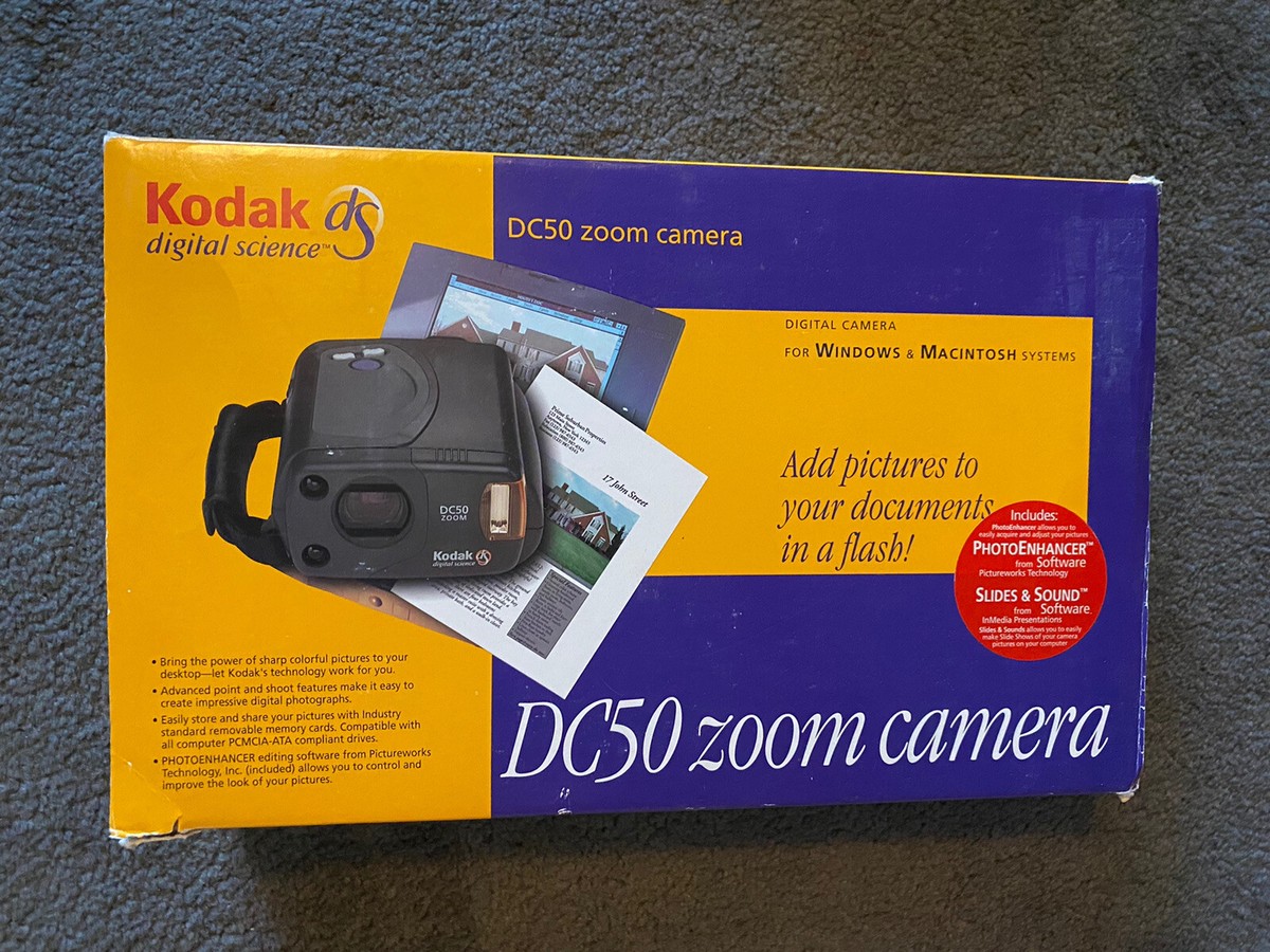 Kodak DS Digital Science DC50 Zoom Digital Camera + Box & Access
