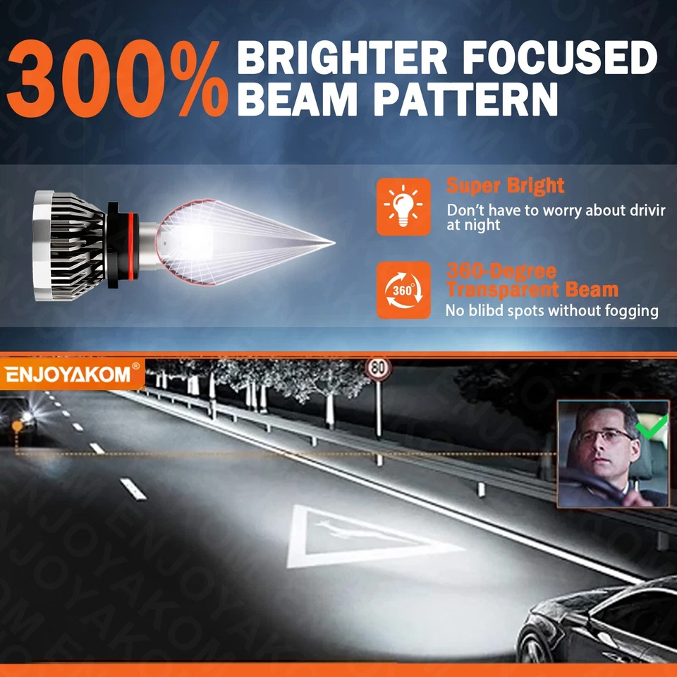 Lâmpadas de neblina combo alta baixa farol LED para Chevrolet SSR 2003-2006 6000K - Imagem 4 de 4