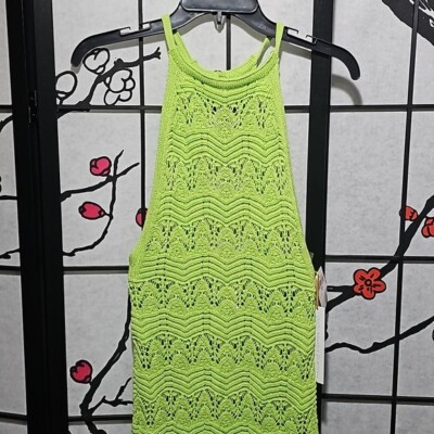 house of harlow crochet dress HOUSE OF HARLOW 1960 Crochet Knit Midi Bodycon Dress Women Beach Boho XS  *READ*