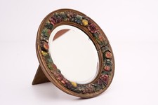 Antique Floral Carved Wooden Mirror, Ornamental