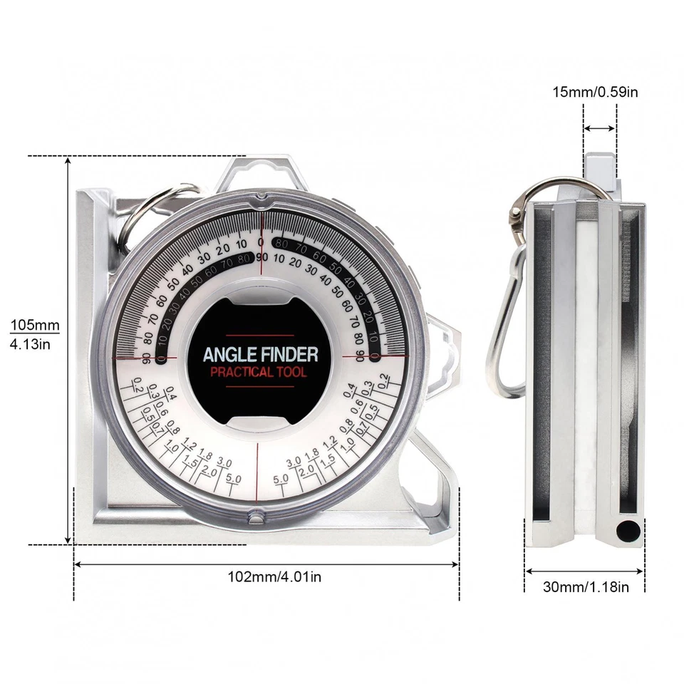 0-180 Degree Dial Angle Finder Protractor Inclinometer Level with Magnetic - Image 2 of 4