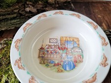 Bunnykins Royal Doulton Bowl with Rim 6.25" Bedtime for Bunny's 1936 Vintage